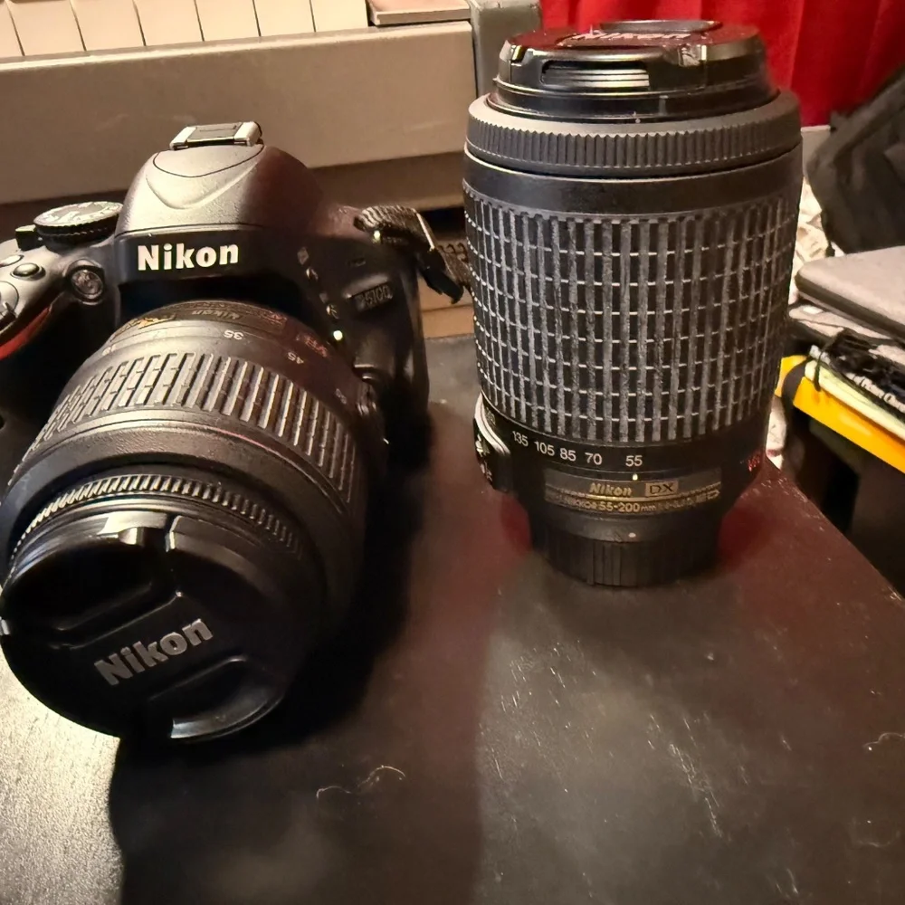 Nikon D5100 16.2 MP CMOS Digital SLR Camera BUNDLE WITH 18-55MM and 55-200 VR AF